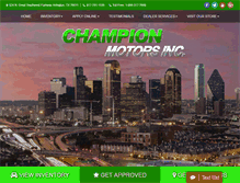 Tablet Screenshot of championmotors.com